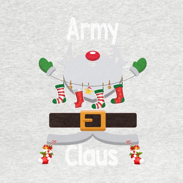 Army Claus Santa Christmas Costume Pajama by johnbbmerch